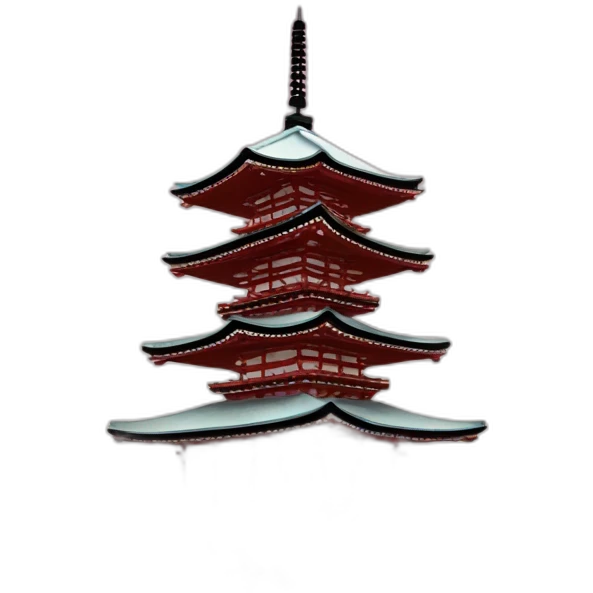 japanese temple with sakura emoji