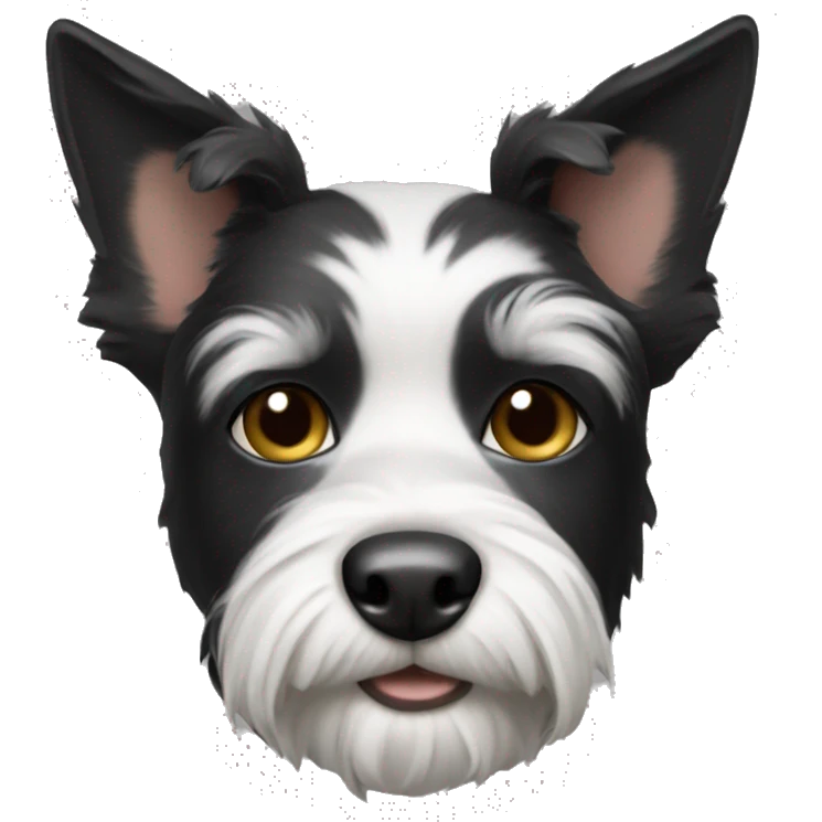 Black and white terrier dog emoji