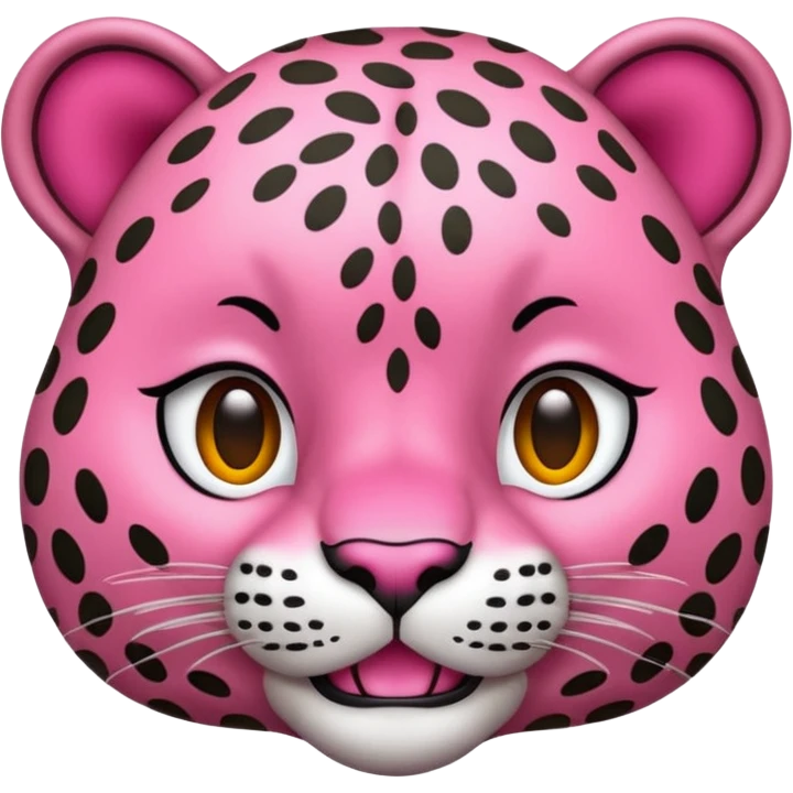 Emoji leopardo rosa cuerpo entero de lado y más realista emoji