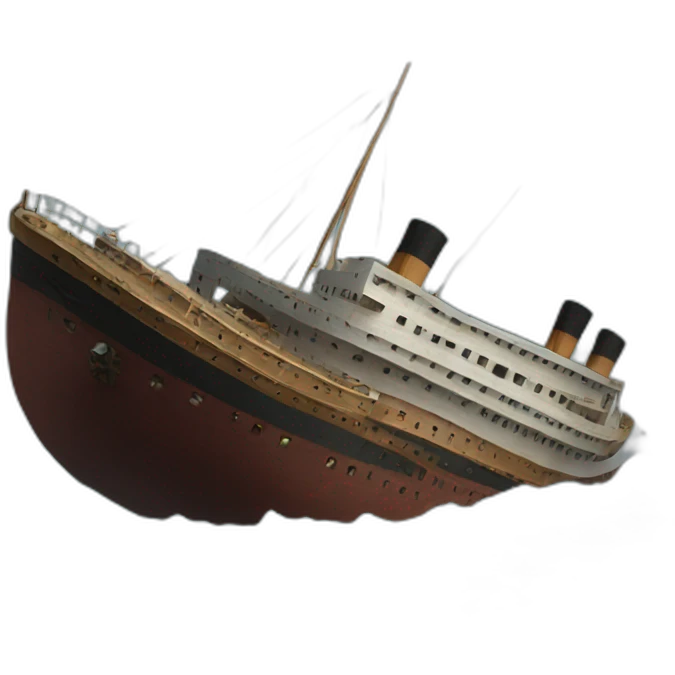 sinking titanic emoji