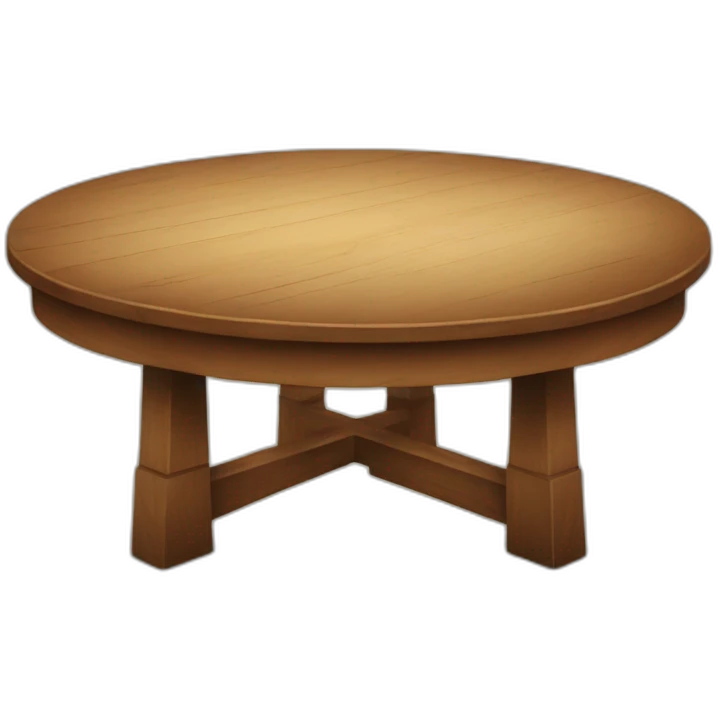 a large round wooden table emoji