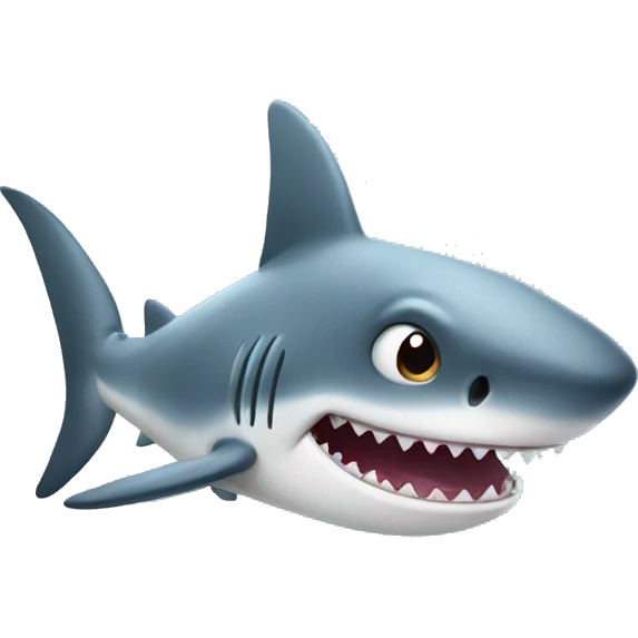 cute shark emoji