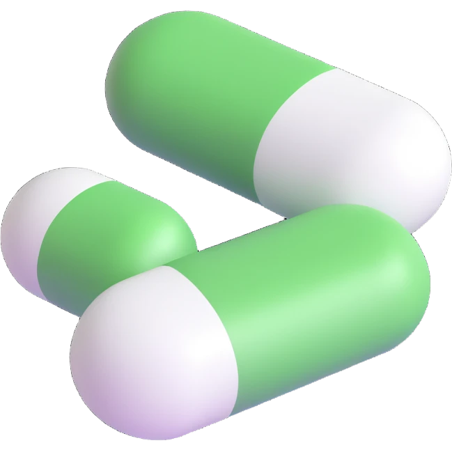 green and white pill emoji