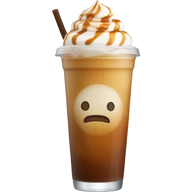 Iced caramel macchiato emoji