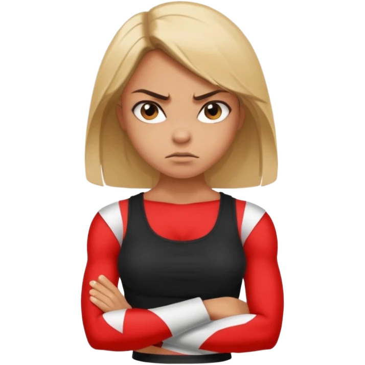 Baddie girl offended  emoji
