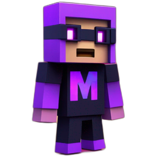 Minecraft steve wearing a black hoodie with "OMG" letters on it and VR headset in a cyberpunk VR environment with violet neon lighting. emoji