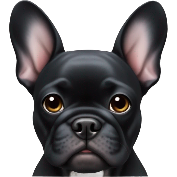 Black French bulldog emoji