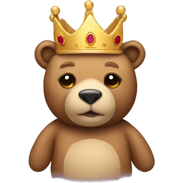 teddy bear with a crown emoji