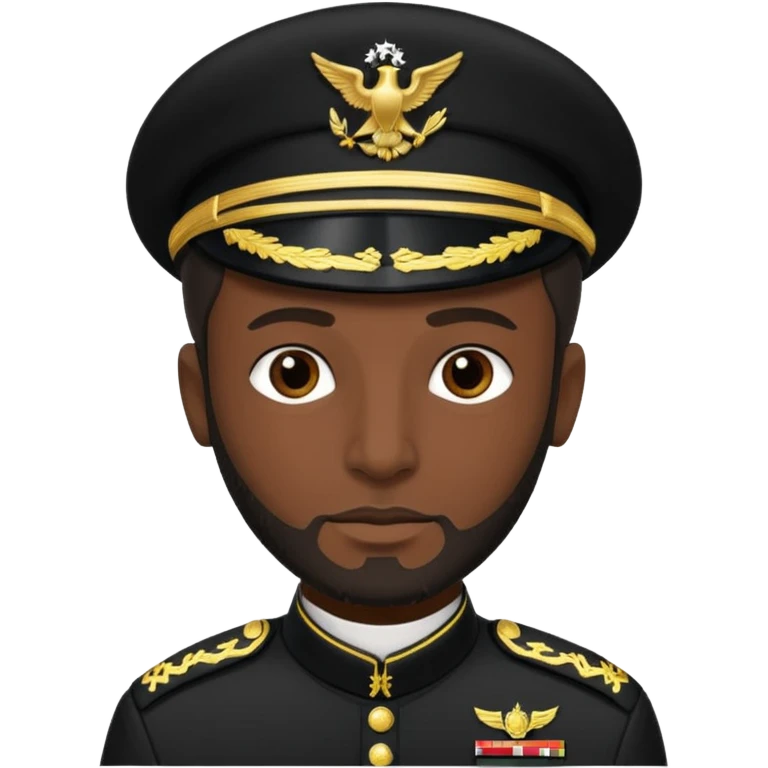 Military Islamic man in black. emoji