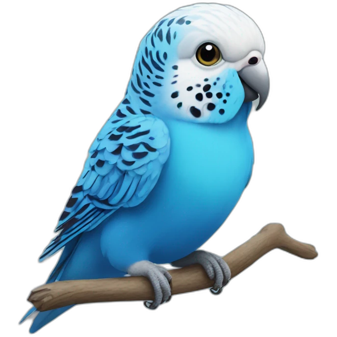 realism blue budgie bird emoji