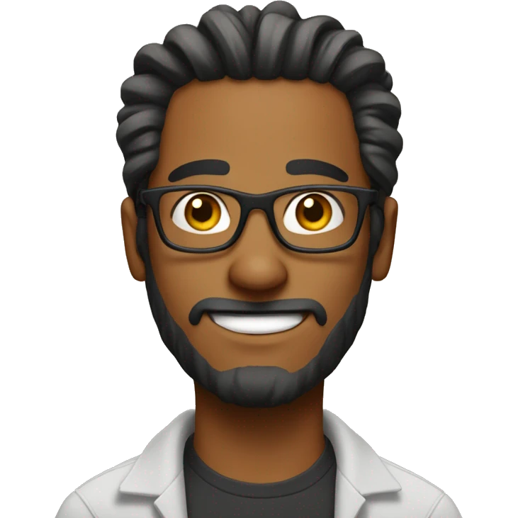 geek dude with man bun emoji