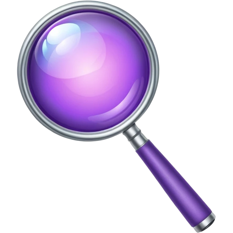 glitter purple and magnifying glass emoji