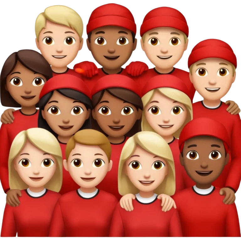 Red group peoples  emoji