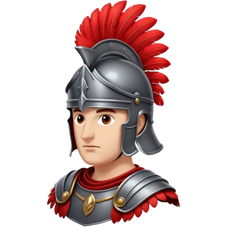 PRAEFECTUS iron grey roman helmet with red plumage  emoji