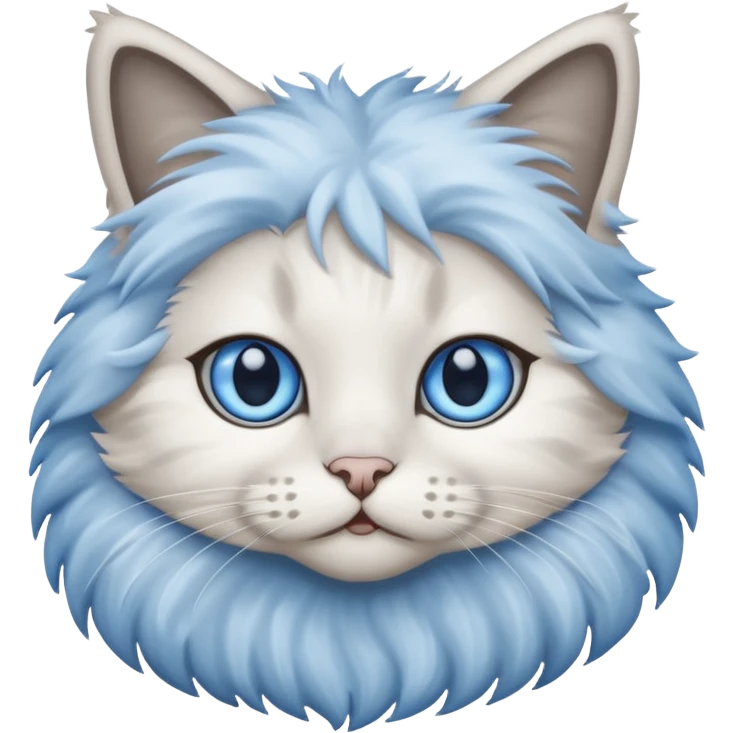 rag doll cat with blue eyes emoji