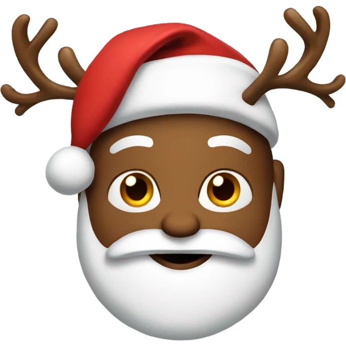 Santa on Rudolph  emoji