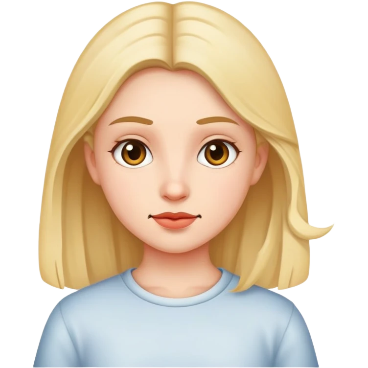 A girl teeheeing emoji