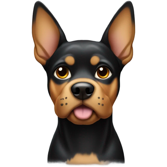 Black and tan dog with pointy ears emoji