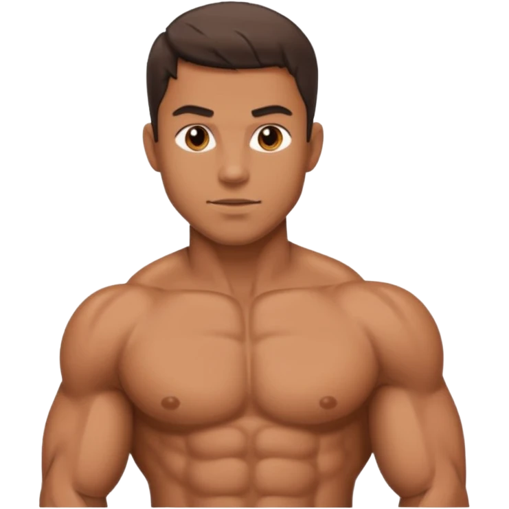 𝐺𝑒𝑛𝑒𝑟𝑎𝑡𝑒 𝑎 𝑛𝑎𝑘𝑒𝑑 𝑚𝑎𝑛 𝑤𝑖𝑡ℎ 𝑛𝑜 𝑐𝑙𝑜𝑡ℎ𝑒𝑠 𝑜𝑛 emoji