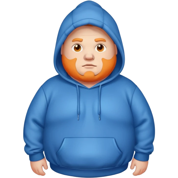 Fat orange guy with blue sweater and hoodie caseoh emoji