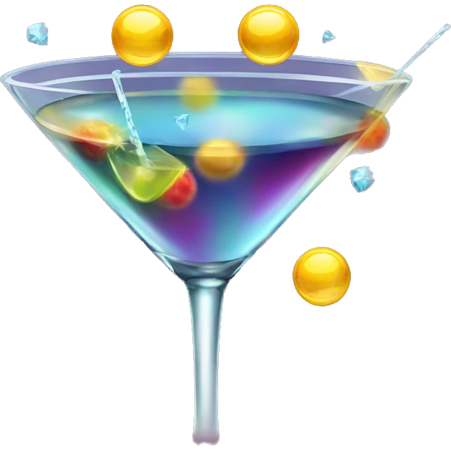 Disco martini emoji