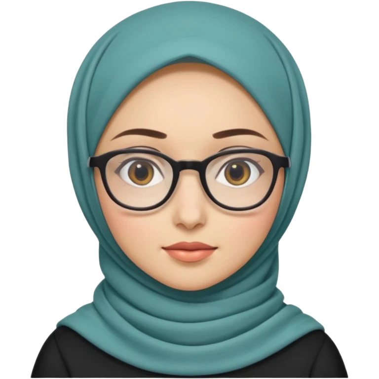 Chica con hijab y gafas emoji