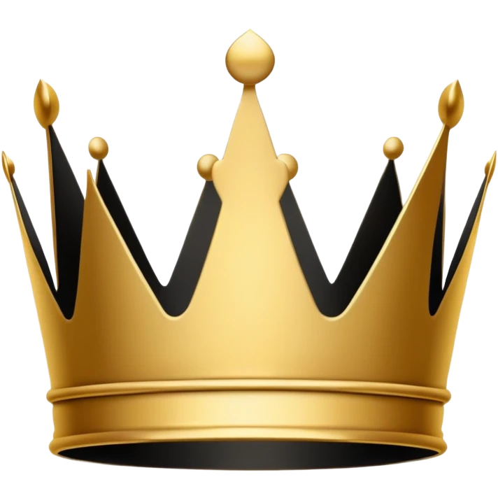 A simple crown silhouette with a mat roll underneath emoji