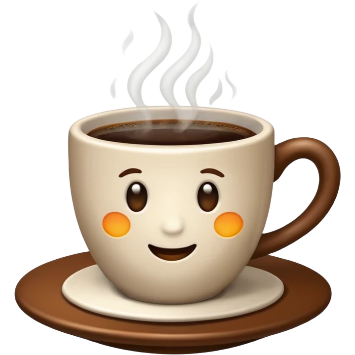 Cup of coffee without face emoji