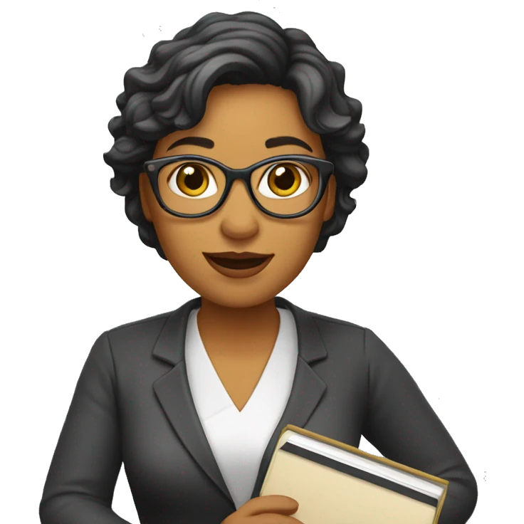 Una profesora con una pizarra  emoji