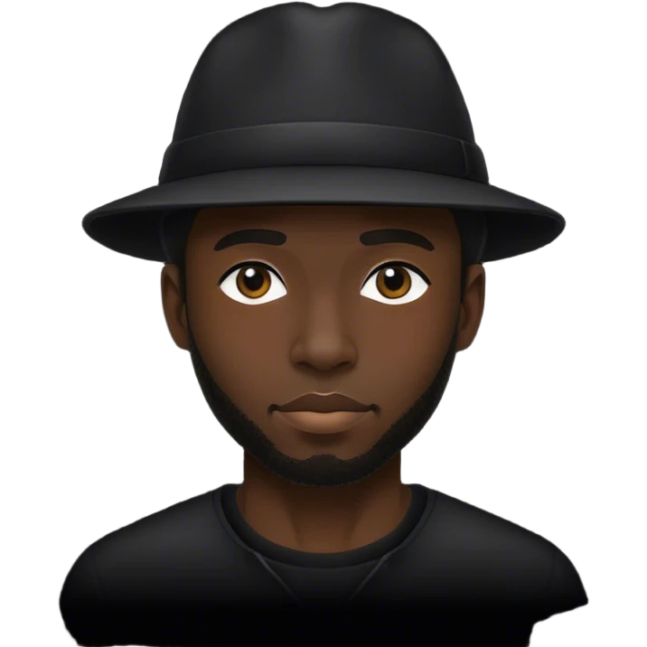 The hat man black silhouette  emoji