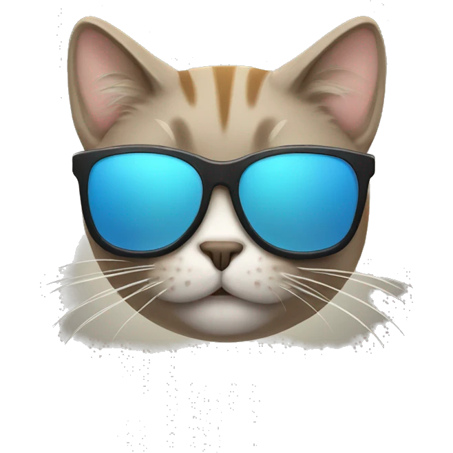 Cat with sunglasses emoji
