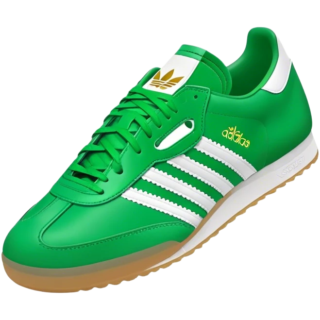 Adidas samba green shoes  emoji