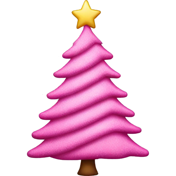 pink christmas tree emoji