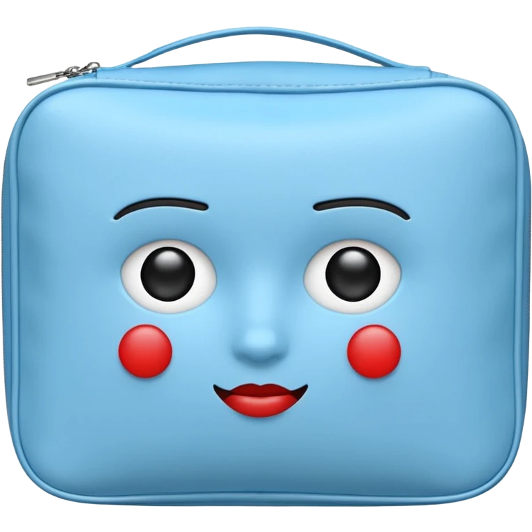 Light blue makeup bag emoji