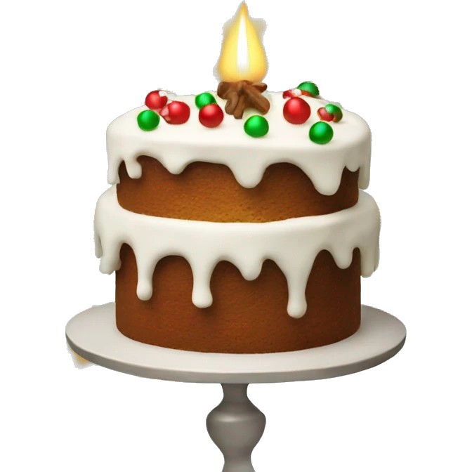 Christmas cake emoji