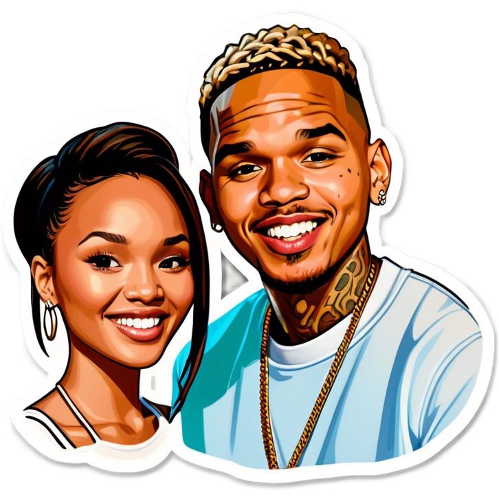 Photo Realistic Karrueche Tran with Chris Brown  emoji
