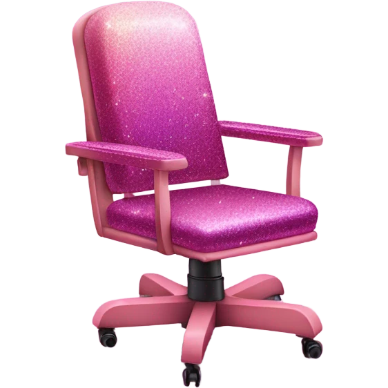 Pink ombre electric-chair with glitter and zaps emoji