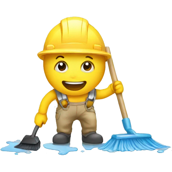 cleaning floor emoji