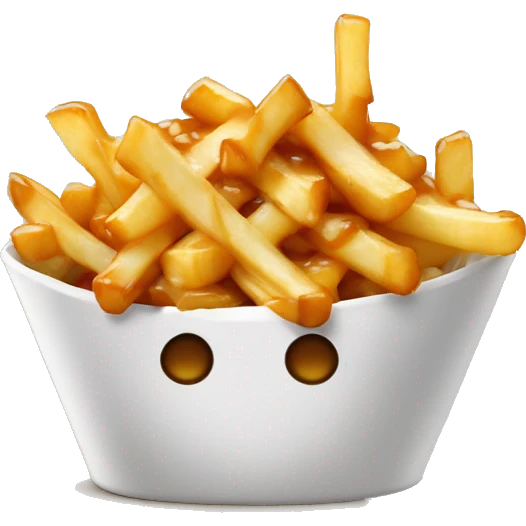 Poutine qui mange une poutine emoji