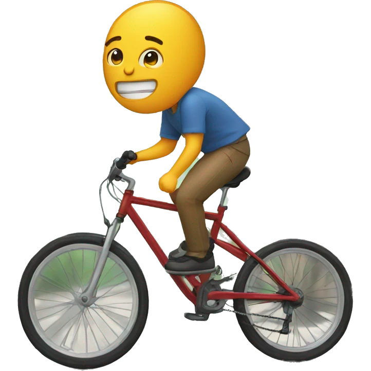 a guy falling off a bicycle emoji