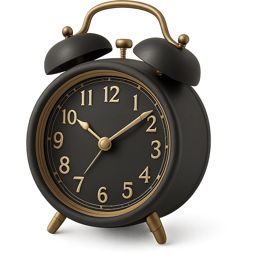 vintage alarm clock emoji