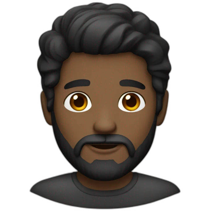 Dark-haired man with a beard  emoji