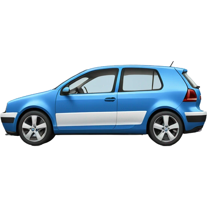 A blue Volkswagen golf 5 emoji