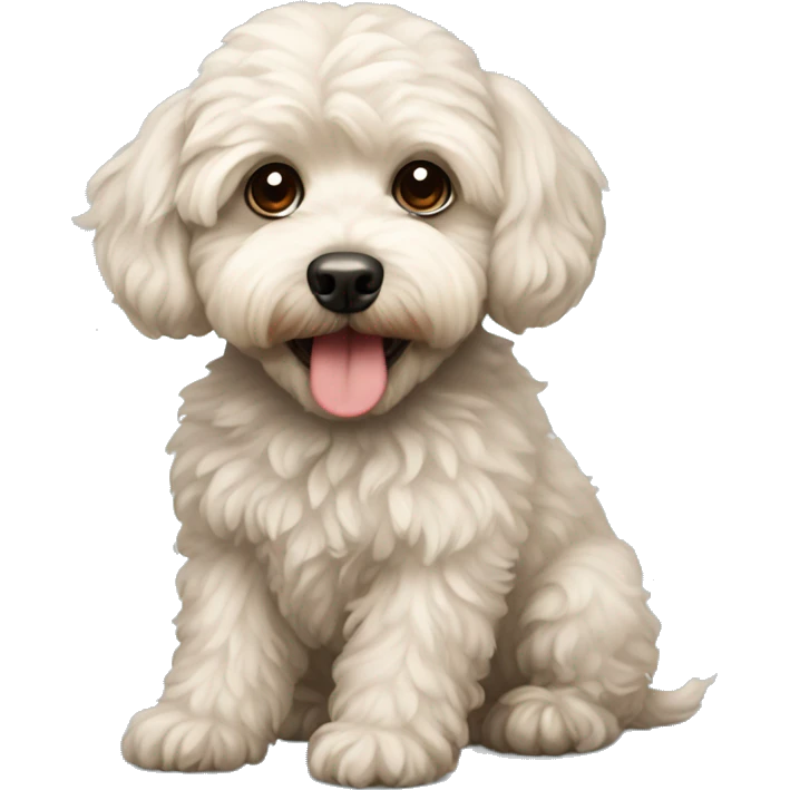 Dog Maltipoo  emoji
