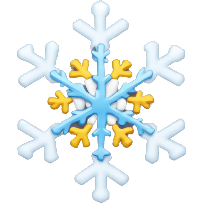 snowflake with a tiny bell in the center snowflake with a tiny bell in the center snowflake with a tiny bell in the center emoji