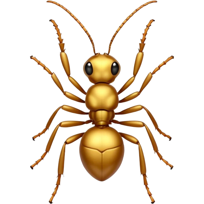 cute gold ants emoji