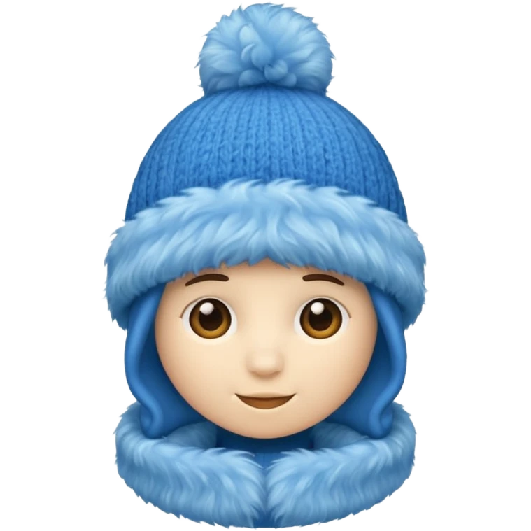blue fluffy hat(just hat) emoji