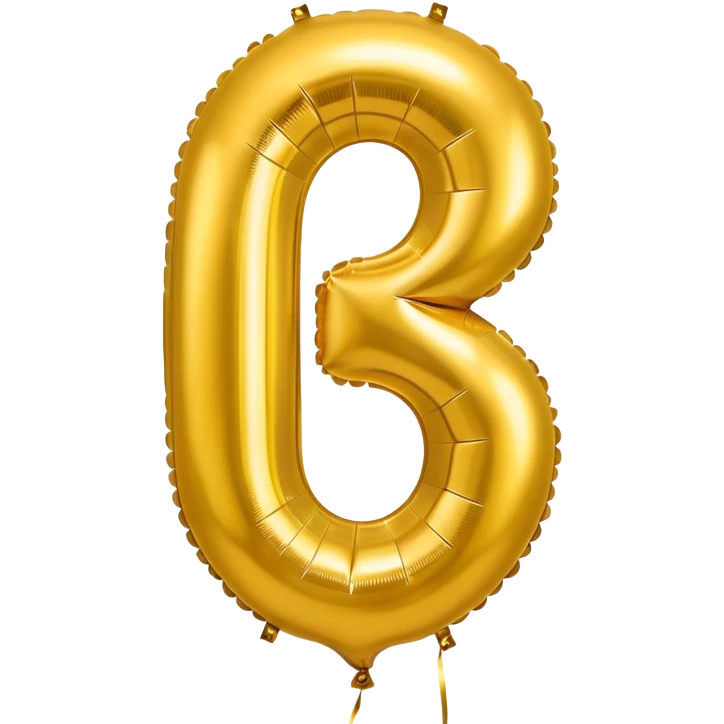 the number 0 in gold balloons emoji