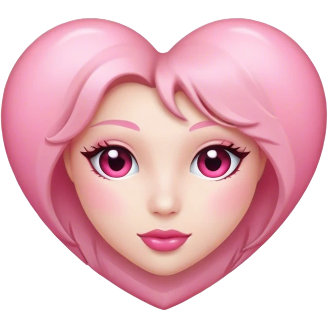 Pink coquette heart emoji