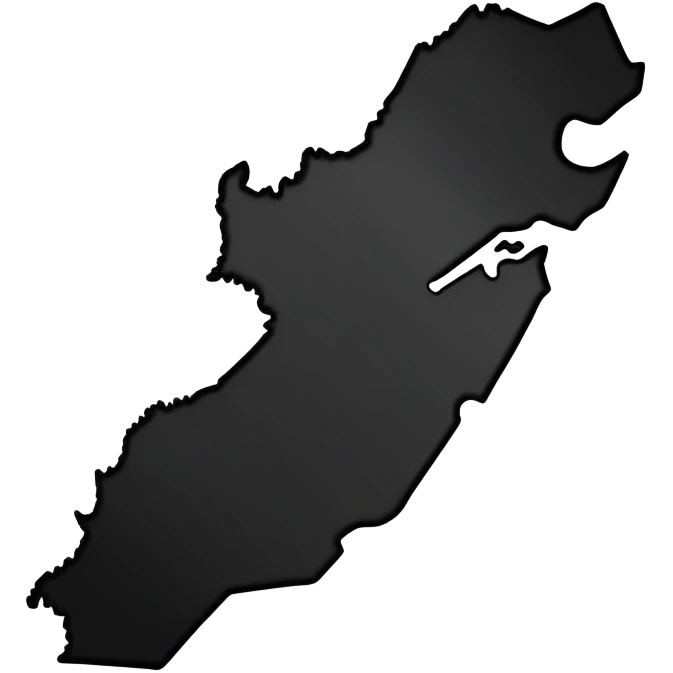 black outline of jordanian map emoji